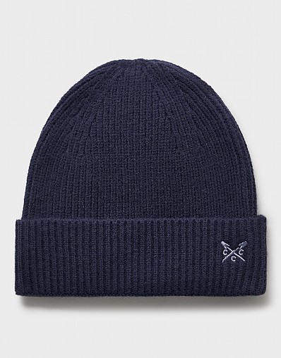 Knitted Beanie in Navy