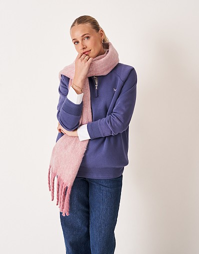 Two Tone Tassel Scarf in Pink