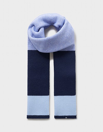 Colour Block Scarf in Blue