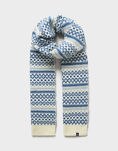 Fairisle Scarf in Blue