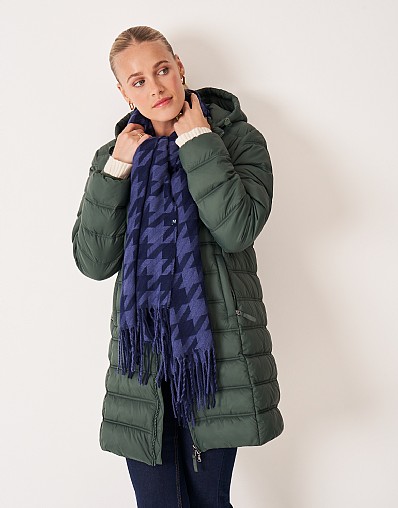 Houndstooth Scarf in Indigo
