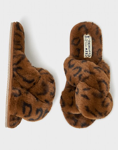 Twist Front Slipper in Leopard