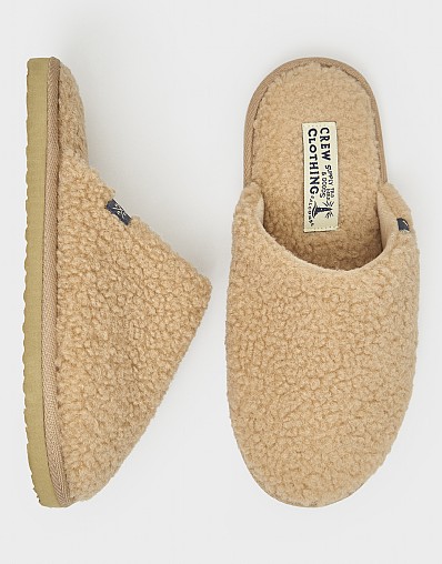 Borg Mule Slipper in Taupe