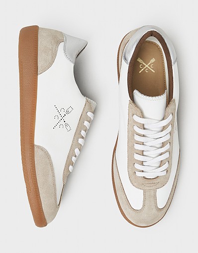 Slim Leather Trainer in White