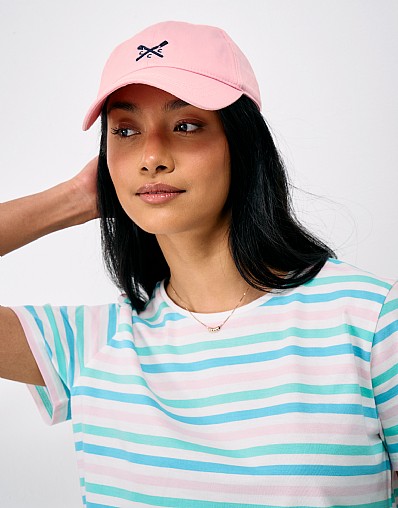 Cotton Crew Logo Cap in Rose Water