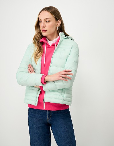 Lightweight Padded Jacket In Aqua Green