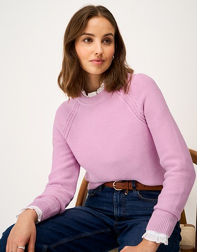 Cotton Stitch Jumper in Lavender
