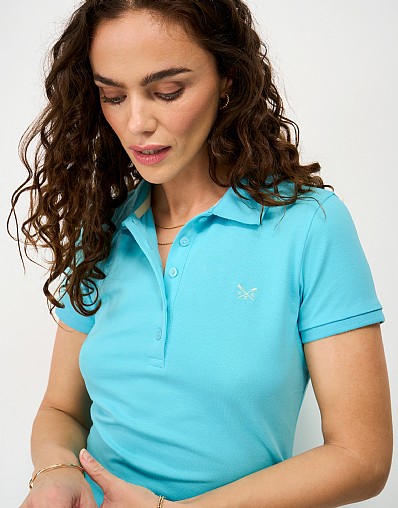 Classic Polo in Aqua Blue