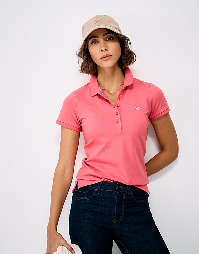Classic Polo Shirt in Rose Pink