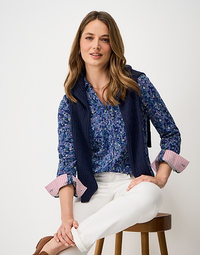 Jersey Shirt in Blue Floral