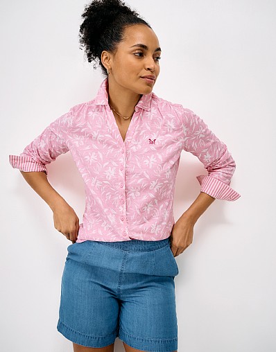 Jersey Shirt in Orchid Pink Floral Print