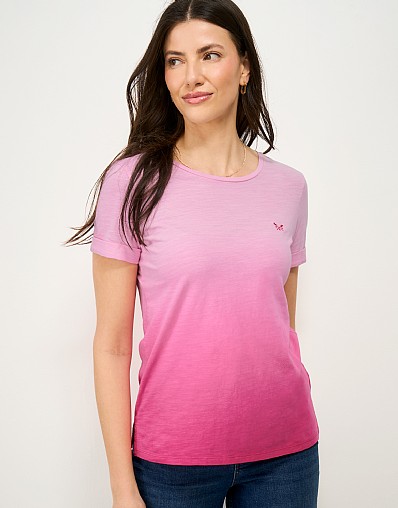 Ombre Cotton T-Shirt in Pink