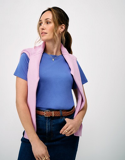 Raglan Sleeve T-Shirt in Blue