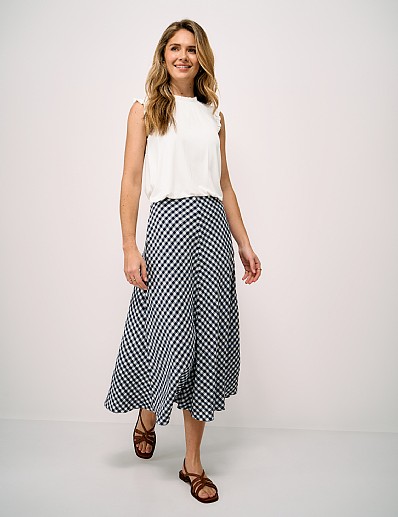 Modal Frill Vest Top in White