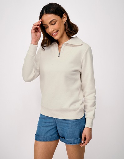 Nepp Half-Zip Sweatshirt in Oat