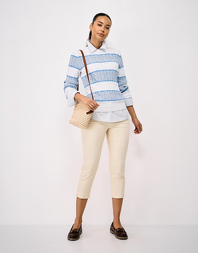 Smart Cropped Chinos in Neutral