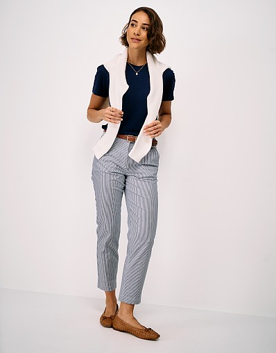 Ticking Stripe Tapered Trouser