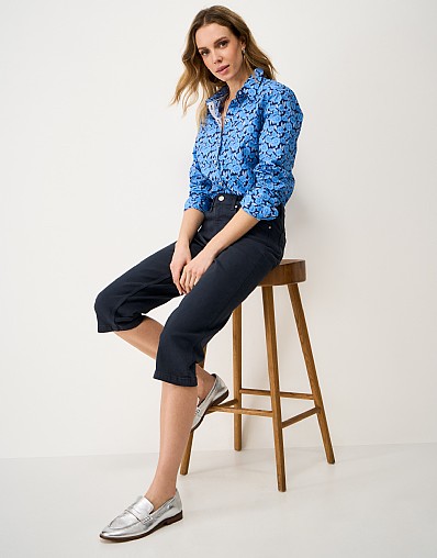 Mia Crop Jeans in Navy