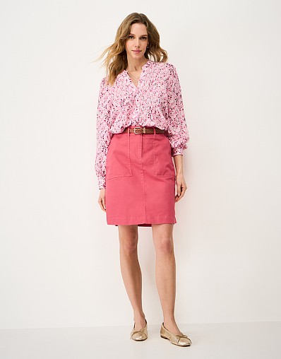 Chino Skirt in Coral Pink