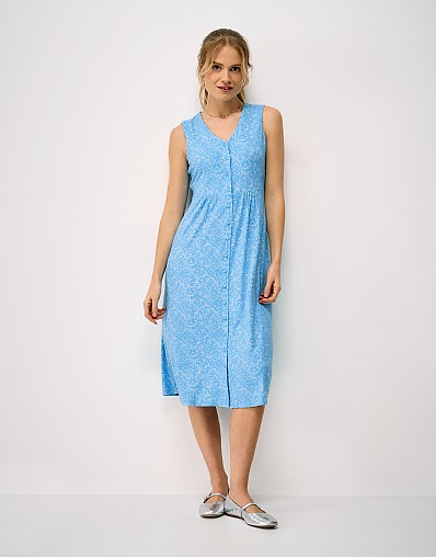 Alyssa Sleeveless Jersey Dress in Sky Blue