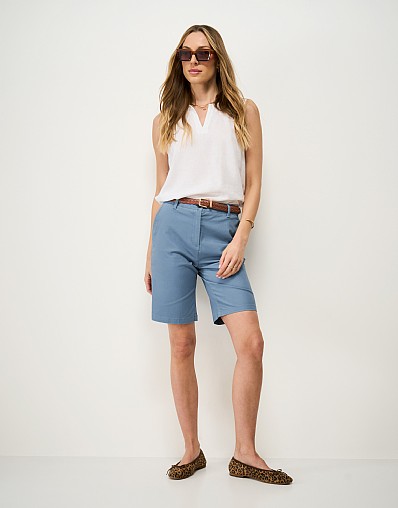Long Chino Shorts in Blue