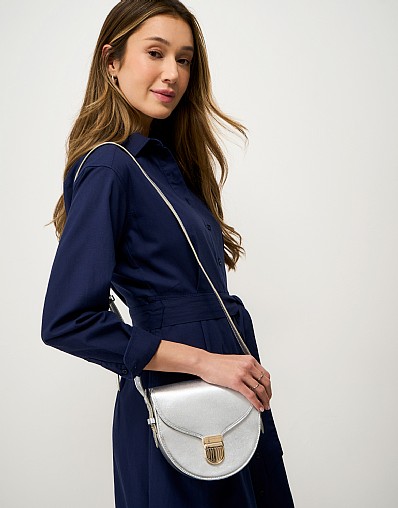 Mini Satchel in Silver