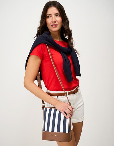 Canvas Bucket Bag in Navy