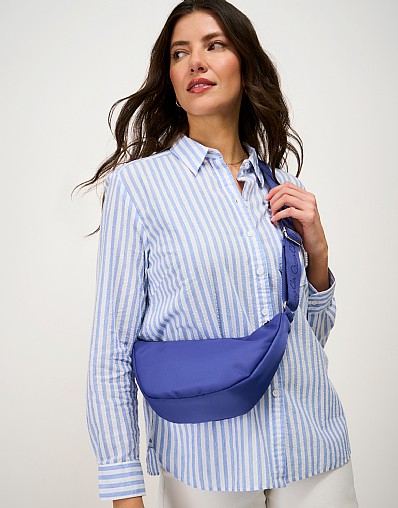Mini Half Moon Bag in Blue