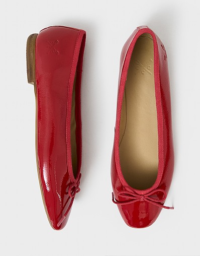 Classic Ballet Pumps in Red