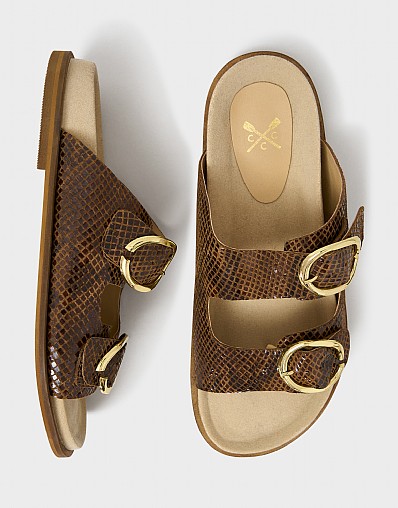 Footbed Sandals in Brown