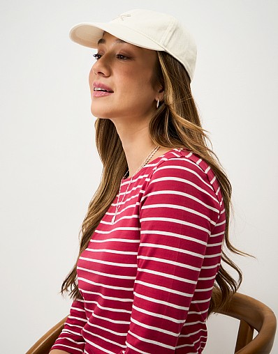 Crew Denim Cap in Beige