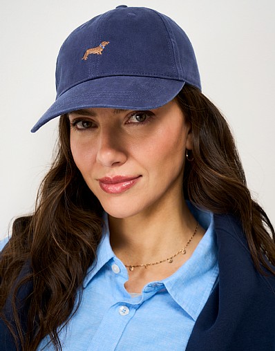 Embroidered Cap in Navy