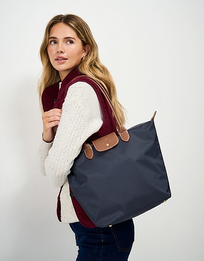 Nylon Classic Tote Bag in Navy