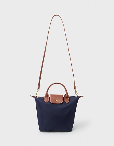 Mini Nylon Classic Tote Bag in Navy