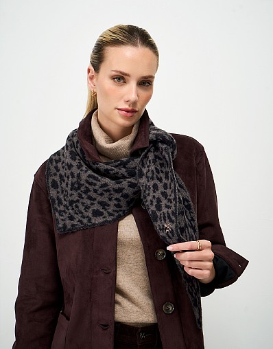 Triangle Scarf in Leopard Print