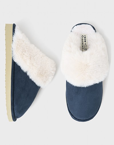 Mule Slippers in Navy
